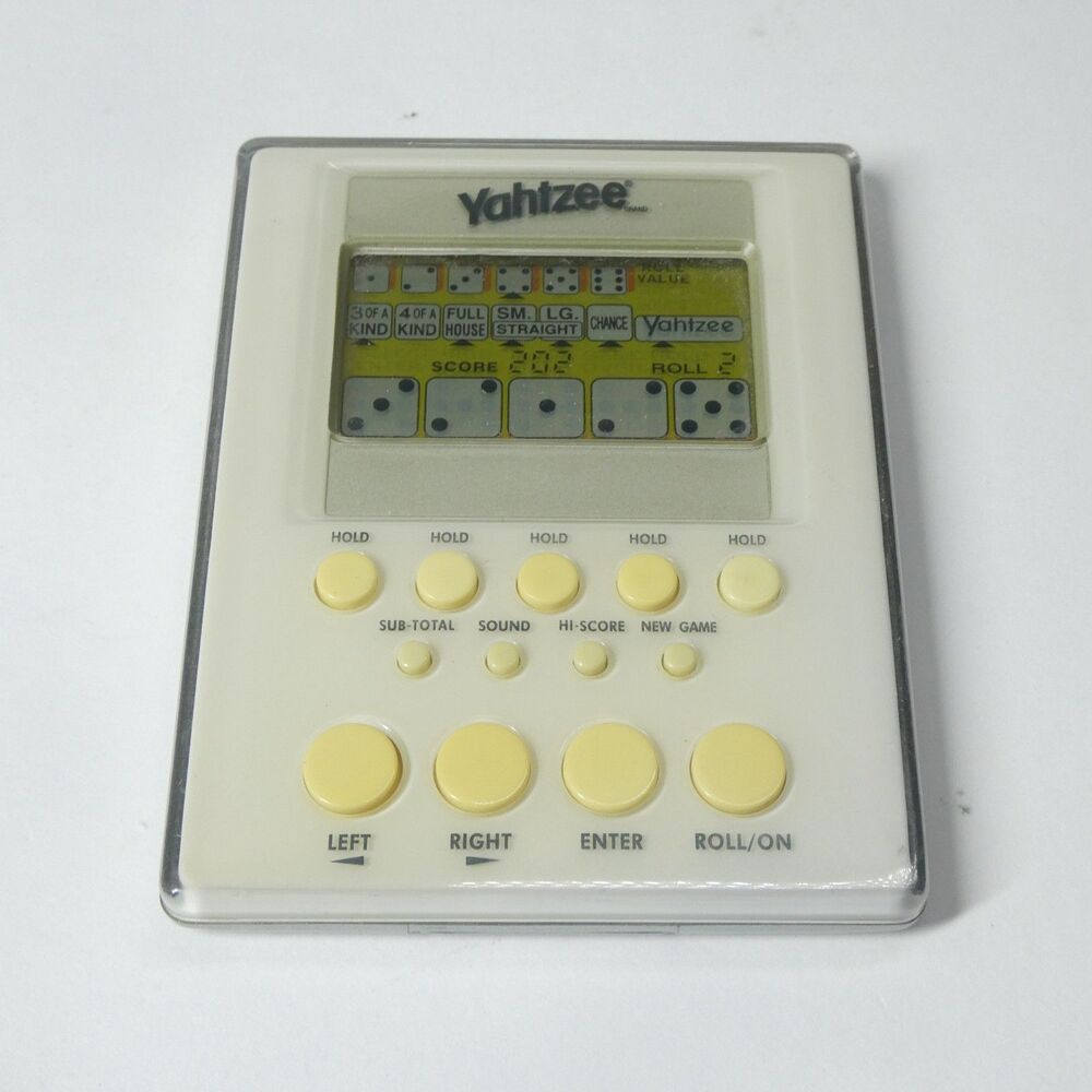Yahtzee Handheld Electronic Game 2007 Hasbro Parker Brothers TESTED WORKS!